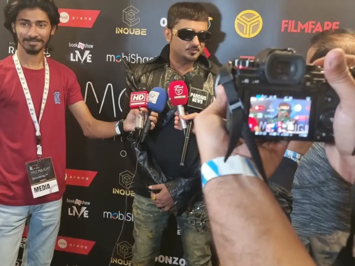 Gulf Media crew recording a live celebrity interview